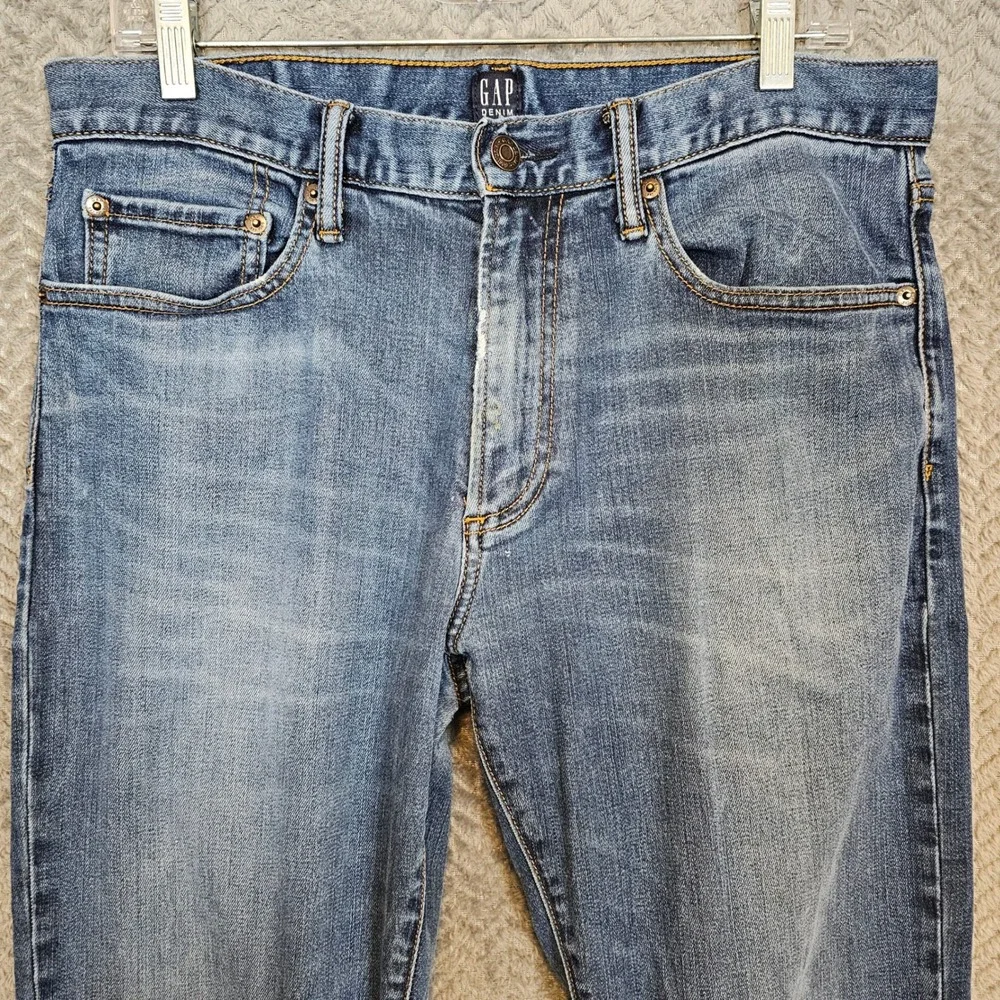 Gap Denim Mens 32x32 Slim Fit Blue Jeans Medium Wash‎ Stretch Lyocell Blend